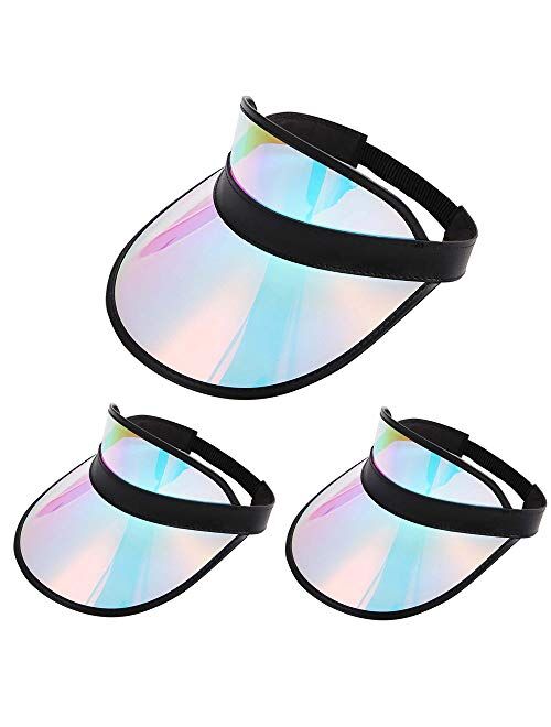 Sun Visor Hat Women Men Girls Adjustable Sport Beach Headwear Outdoor UV Protection Sunhat Transparent Clear Cap