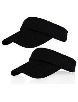 Sun Visors for Women and Girls, Long Brim Soft Sweatband Adjustable Hats