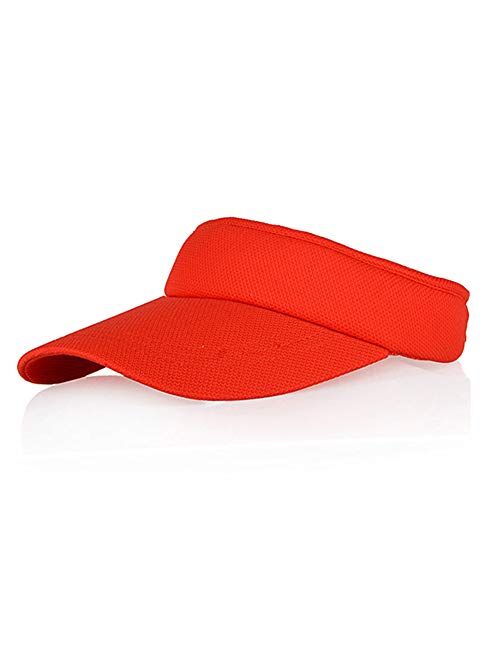 Sun Visors for Women and Girls, Long Brim Soft Sweatband Adjustable Hats