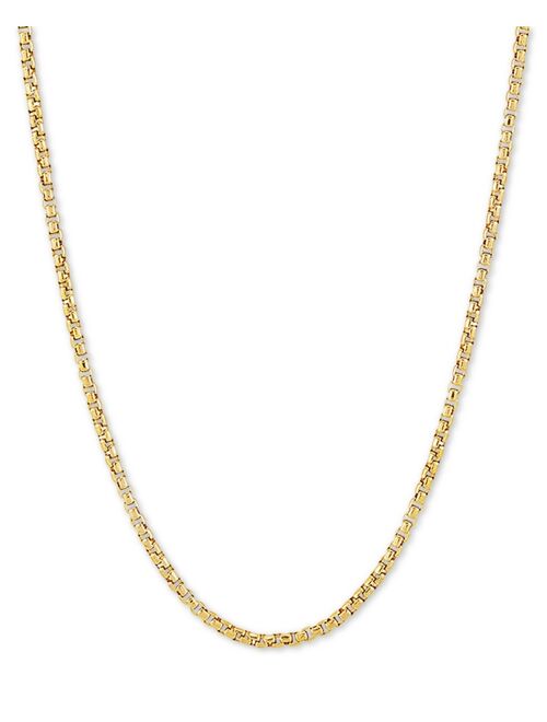 Giani Bernini Rounded Box Link 18" Chain Necklace in Sterling Silver or 18k Gold-Plated Over Sterling Silver