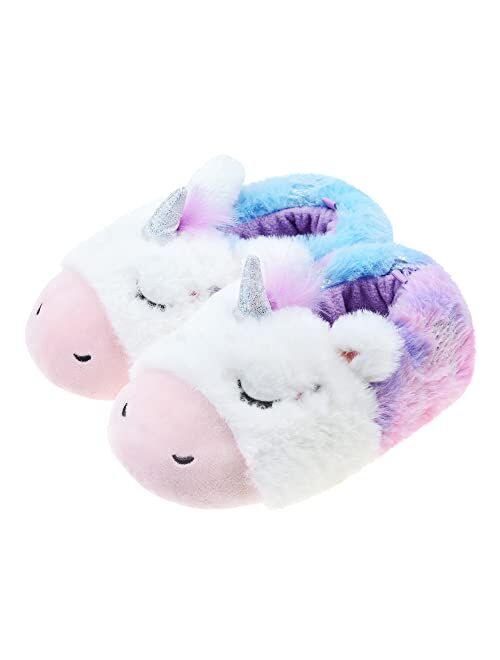 LseLom Toddler-Girls-Unicorn-Slipper-Little-Kid-Non-Slip-House-Slippers