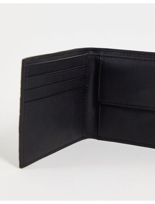 Asos Design leather wallet in black weave