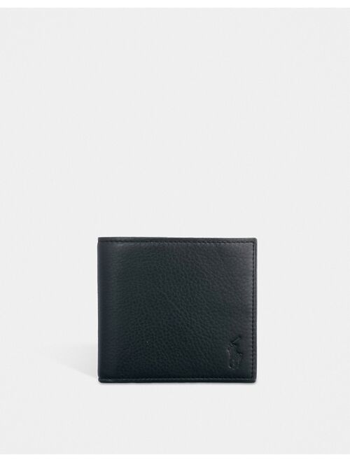 Polo Ralph Lauren leather billfold wallet in black