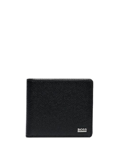 Hugo Boss textured logo bi-fold wallet