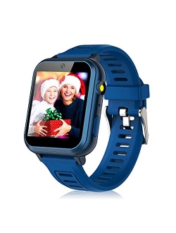 Smart Watch for Kids, Aluminum Case with Deep Navy Sport Band 16 Games, Pedometer Music Video Recorder Player Camera Flashlight Alarm Clock and More, Smartwatch for Age 3