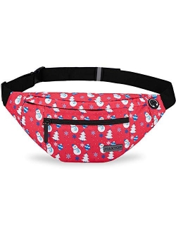 MAXTOP Large Crossbody Fanny Pack with 4-Zipper Pockets,Gifts for Enjoy Sports Festival Workout Traveling Running Casual Hands-Free Wallets Waist Pack Phone Bag Carrying 