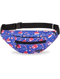 MAXTOP Large Crossbody Fanny Pack with 4-Zipper Pockets,Gifts for Enjoy Sports Festival Workout Traveling Running Casual Hands-Free Wallets Waist Pack Phone Bag Carrying 