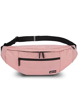 MAXTOP Large Crossbody Fanny Pack with 4-Zipper Pockets,Gifts for Enjoy Sports Festival Workout Traveling Running Casual Hands-Free Wallets Waist Pack Phone Bag Carrying 