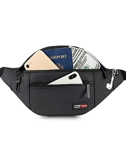 MAXTOP Large Crossbody Fanny Pack with 4-Zipper Pockets,Gifts for Enjoy Sports Festival Workout Traveling Running Casual Hands-Free Wallets Waist Pack Phone Bag Carrying 