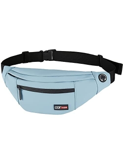 MAXTOP Large Crossbody Fanny Pack with 4-Zipper Pockets,Gifts for Enjoy Sports Festival Workout Traveling Running Casual Hands-Free Wallets Waist Pack Phone Bag Carrying 