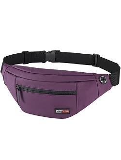 MAXTOP Large Crossbody Fanny Pack with 4-Zipper Pockets,Gifts for Enjoy Sports Festival Workout Traveling Running Casual Hands-Free Wallets Waist Pack Phone Bag Carrying 