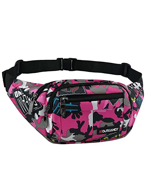 Fanny Pack for Men Fanny Packs for Women Fashionable Waist Bag for Hiking Running Traveling Plus Size Adjustable