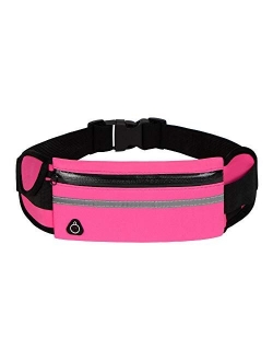 Running Belt Waist Packs,Workout Fanny Pack,Ultra Light Bounce Free Waist Pouch Fitness Workout Belt Sport Waist Pack for Women Men,Adjustable Waistband Bag for All Kinds