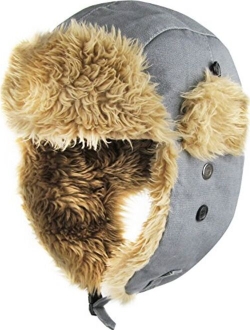 Canvas Solid Aviator Trapper hat Trooper Ear Flaps Ushanka Eskimo Bomber Russian Warm Winter Cold