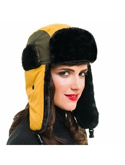 MELIFLUOS DESIGNED IN SPAIN Trapper Bomber Hat for Men and Women Russian Warm Fur Ski for Spring Fall Winter Hunting