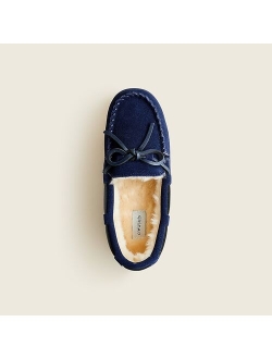 Kids' faux-shearling lodge moccasins