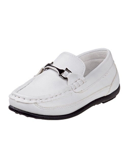 Josmo Boys’ Shoes – Casual Leatherette Moccasin Driving Loafers (Size: 5T-5 Big Kid)