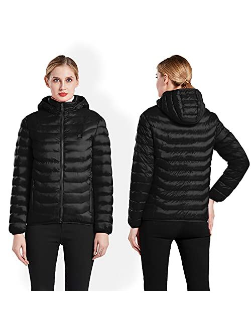 Heated Jacket, ANTARCTICA Lightweight Heating Jackets with 5V/3A Power Bank, 5 Areas Heating Winter Coat for Men and Women