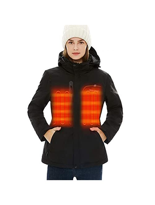 Buy Venustas Women's Heated Jacket with Battery Pack 5V, Heated Coat ...