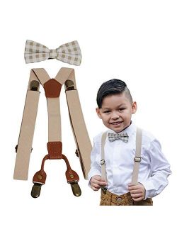 URBAN KRAFTS Suspenders and Bow Tie Set Adjustable for Boy Kid Child Son