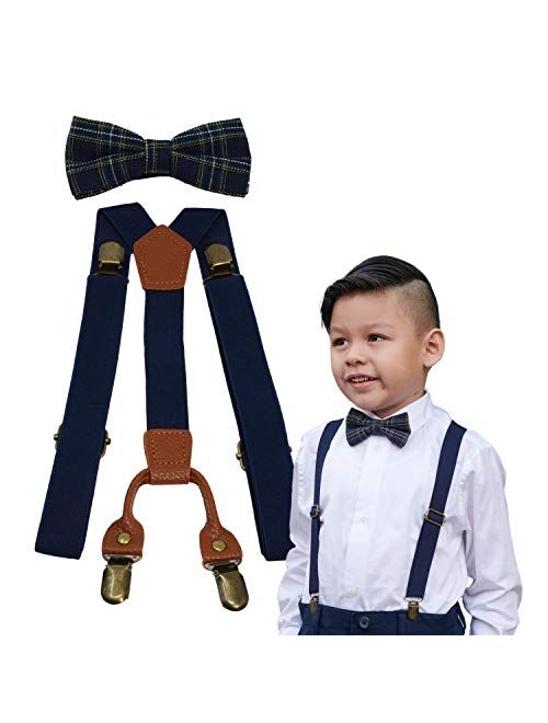 URBAN KRAFTS Suspenders and Bow Tie Set Adjustable for Boy Kid Child Son