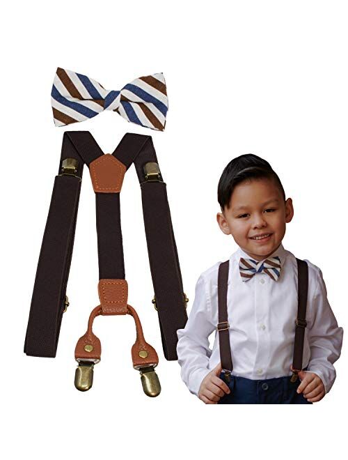 URBAN KRAFTS Suspenders and Bow Tie Set Adjustable for Boy Kid Child Son