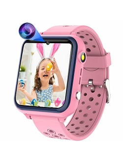 Smart Watch for Kids Boy Girls - Smartwatch with Phone Calls SOS & Silent Mode, HD Camera Touchscreen Kids Watch 11 Games Video Music Player & Calculator 12/24 hr, for Ag