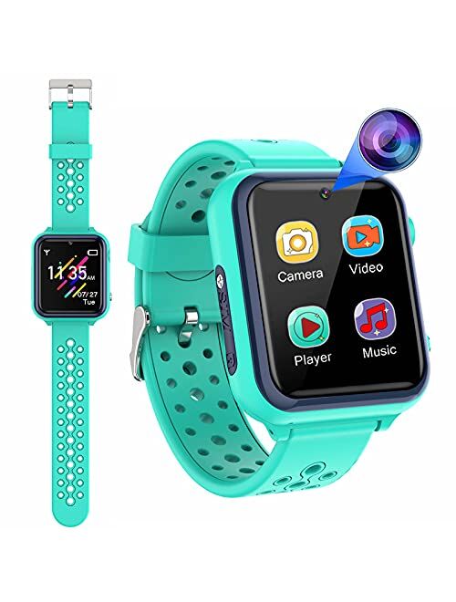 Smart Watch for Kids Boy Girls - Smartwatch with Phone Calls SOS & Silent Mode, HD Camera Touchscreen Kids Watch 11 Games Video Music Player & Calculator 12/24 hr, for Ag