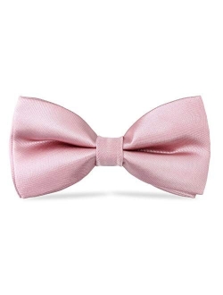 WELROG kids Boys Silk Bow Ties - Baby Pre Tied Solid Color Adjustable Bowtie length 10 x 5 cm