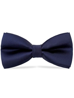 WELROG kids Boys Silk Bow Ties - Baby Pre Tied Solid Color Adjustable Bowtie length 10 x 5 cm