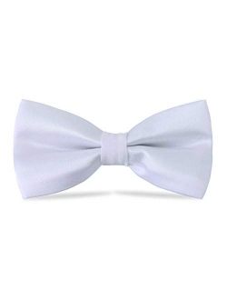 WELROG kids Boys Silk Bow Ties - Baby Pre Tied Solid Color Adjustable Bowtie length 10 x 5 cm