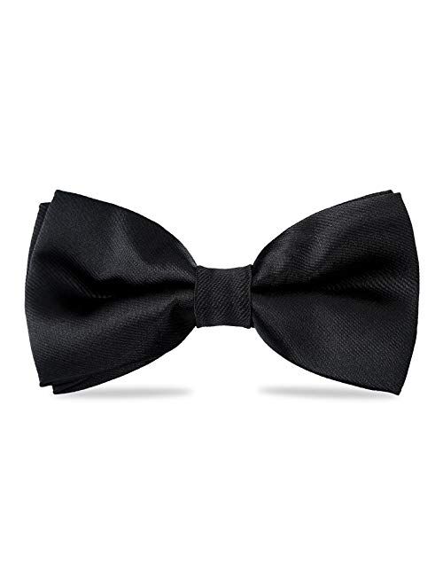 WELROG kids Boys Silk Bow Ties - Baby Pre Tied Solid Color Adjustable Bowtie length 10 x 5 cm