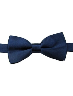 EachWell Solid Color Rayon Boys Kids Adjustable Bow tie Holiday Party Dress up