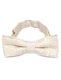 TieMart Boys' Pre-Tied Adjustable Band Collar Bow Tie