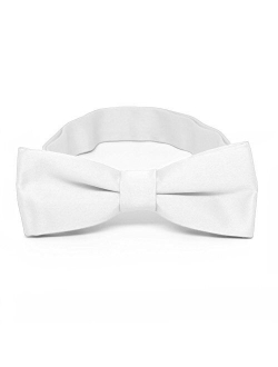 TieMart Boys' Pre-Tied Adjustable Band Collar Bow Tie