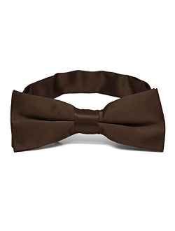 TieMart Boys' Pre-Tied Adjustable Band Collar Bow Tie