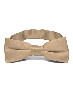 TieMart Boys' Pre-Tied Adjustable Band Collar Bow Tie