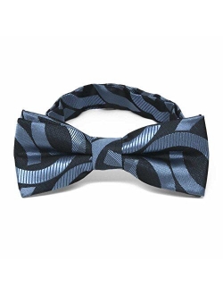 TieMart Boys' Pre-Tied Adjustable Band Collar Bow Tie