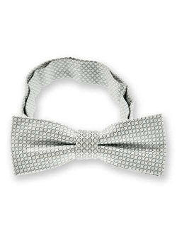 TieMart Boys' Pre-Tied Adjustable Band Collar Bow Tie