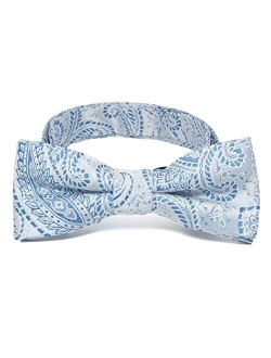 TieMart Boys' Pre-Tied Adjustable Band Collar Bow Tie