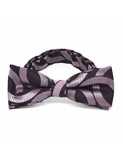 TieMart Boys' Pre-Tied Adjustable Band Collar Bow Tie