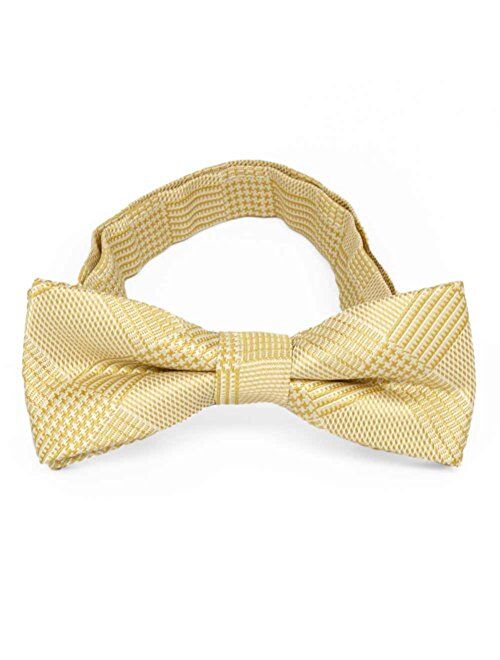 TieMart Boys' Pre-Tied Adjustable Band Collar Bow Tie