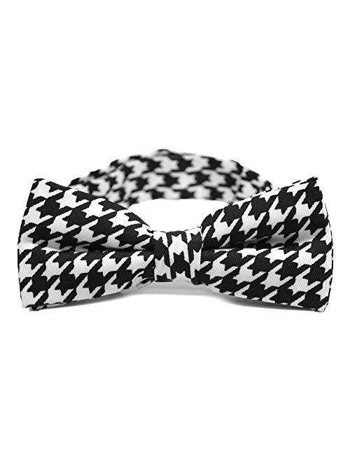 TieMart Boys' Pre-Tied Adjustable Band Collar Bow Tie