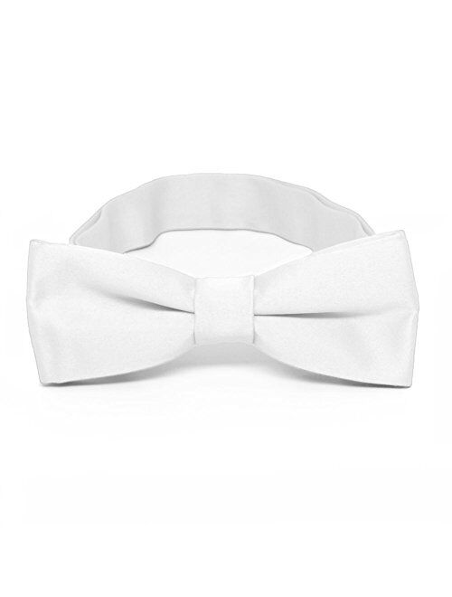 TieMart Boys' Pre-Tied Adjustable Band Collar Bow Tie