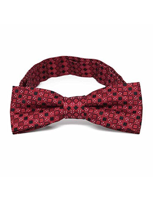 TieMart Boys' Pre-Tied Adjustable Band Collar Bow Tie