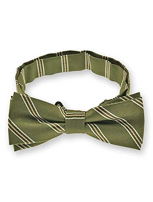 TieMart Boys' Pre-Tied Adjustable Band Collar Bow Tie