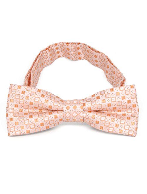 TieMart Boys' Pre-Tied Adjustable Band Collar Bow Tie