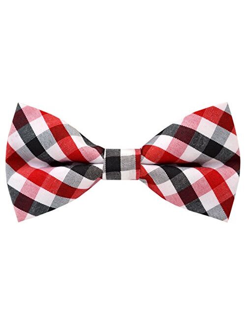 Carahere Handmade Boy's Plaid Bow Ties