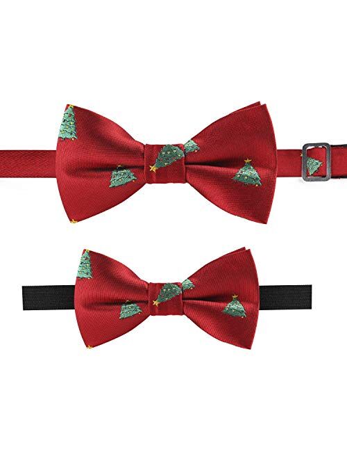 Alizeal Toddler Christmas Pattern Pre-tied Party Bow Tie