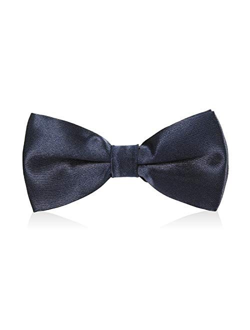 Boys Child Kids Bow ties - Adjustable Pre Tied Solid Color Wedding Party Bowties